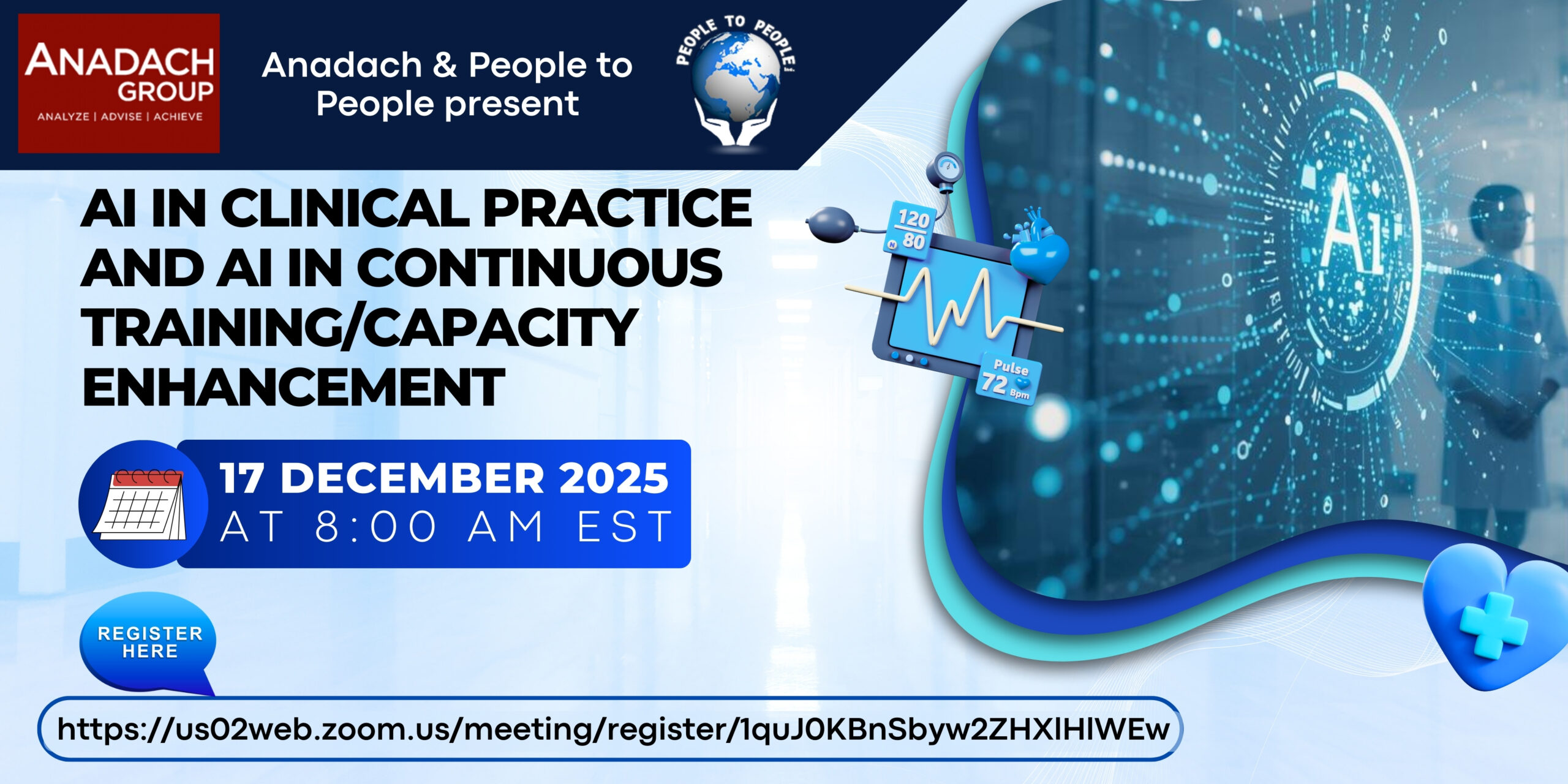 🌐 Online Webinar II: AI in Clinical Practice & Continuous Training/Capacity Enhancement in Healthcare